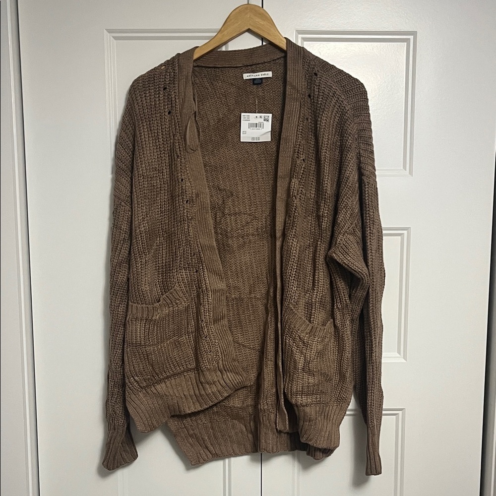 NWT American Eagle Outfitters Brown Knit Cardigan